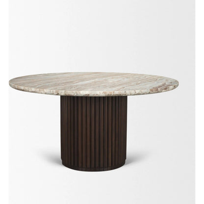 Marbrello Dining Table by Mercana. Made from manufactured, stone in a transitional style.