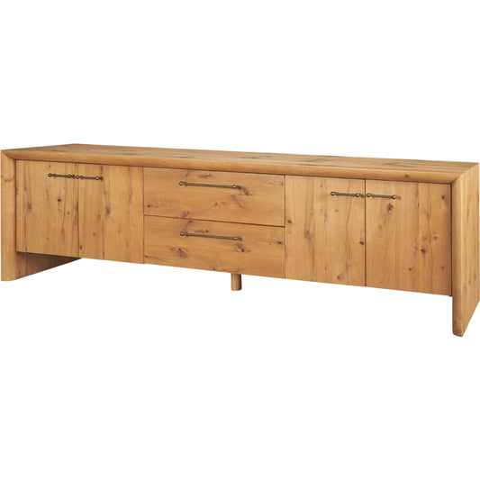 Belford Media Console by Mercana. Made from manufactured wood in a transitional style.