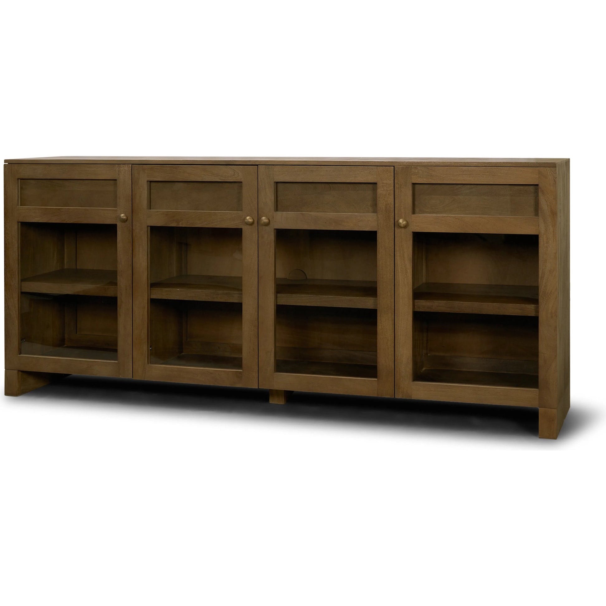 Suri Sideboard by Mercana in light brown. Made from solid wood in a transitional style.