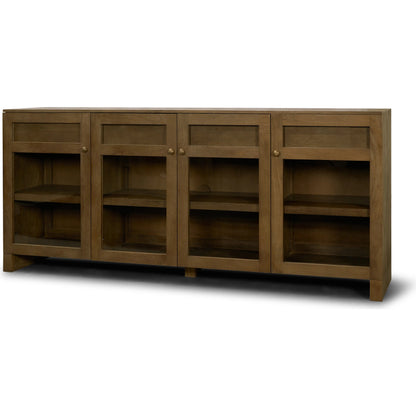 Suri Sideboard by Mercana in light brown. Made from solid wood in a transitional style.