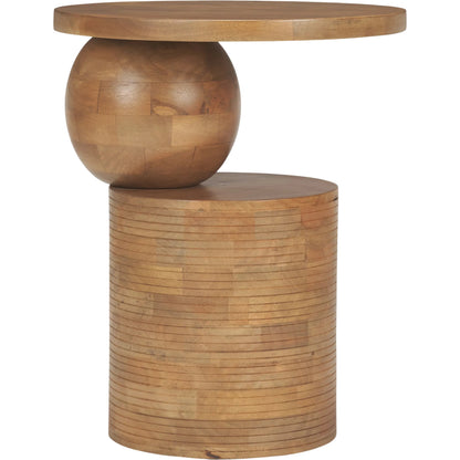 Stack Accent Table by Mercana in light brown. Made from solid wood in a unique style.