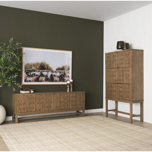 Truss Sideboard by Mercana. Made from solid wood in a unique style.