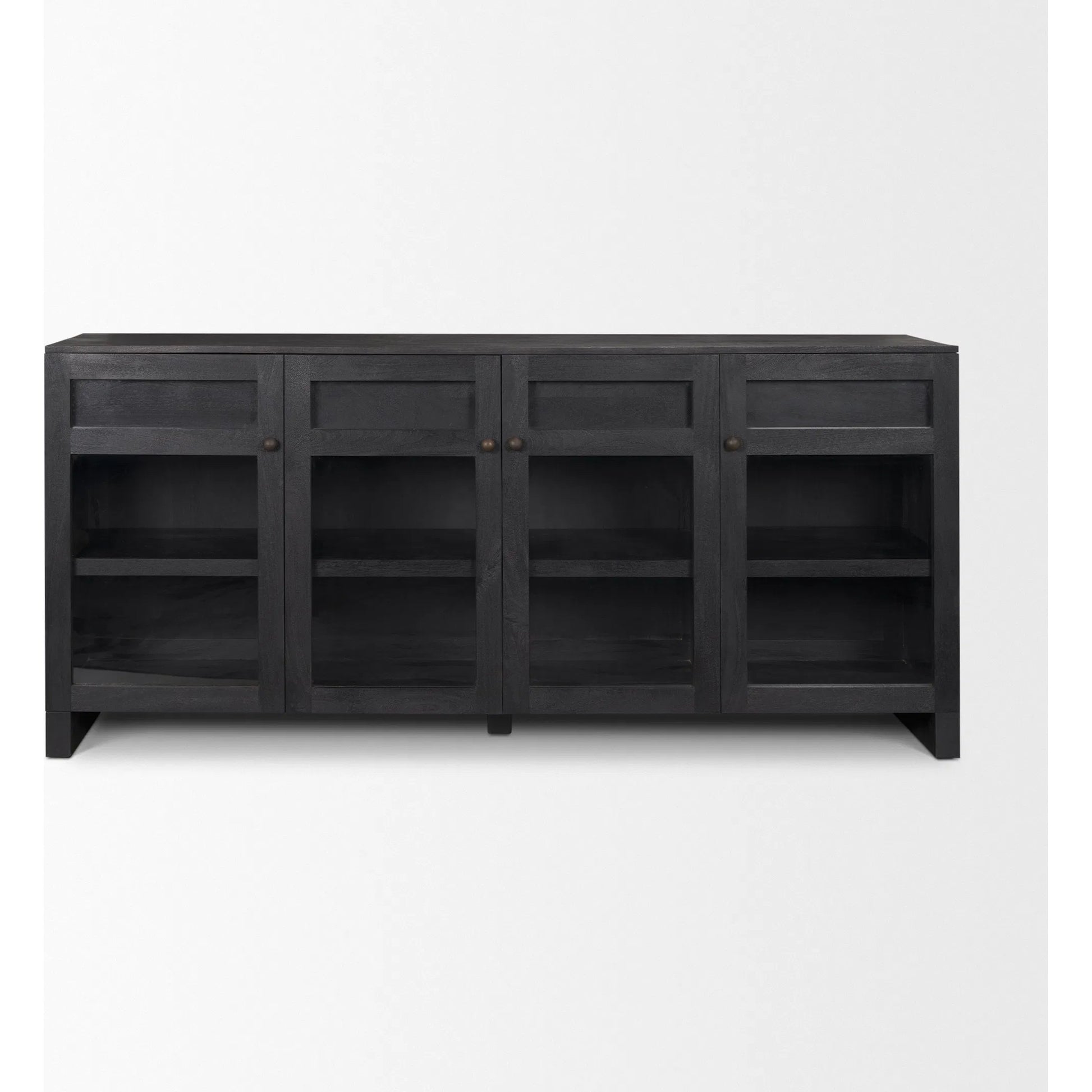 Suri Sideboard by Mercana in light brown. Made from solid wood in a transitional style.