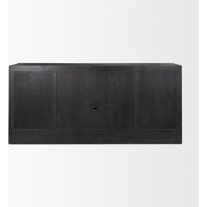 Suri Sideboard by Mercana in light brown. Made from solid wood in a transitional style.