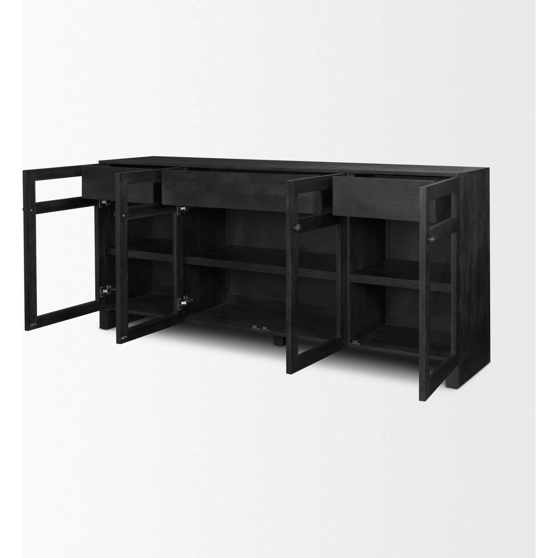 Suri Sideboard by Mercana in light brown. Made from solid wood in a transitional style.