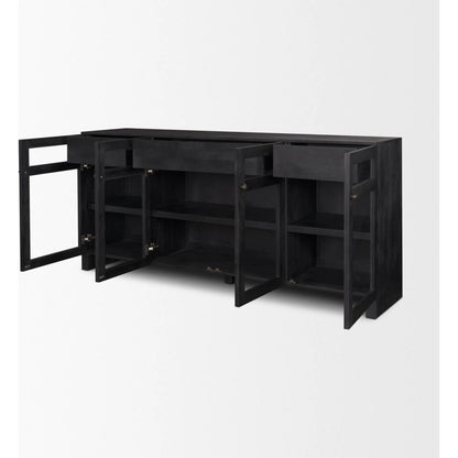 Suri Sideboard by Mercana in light brown. Made from solid wood in a transitional style.