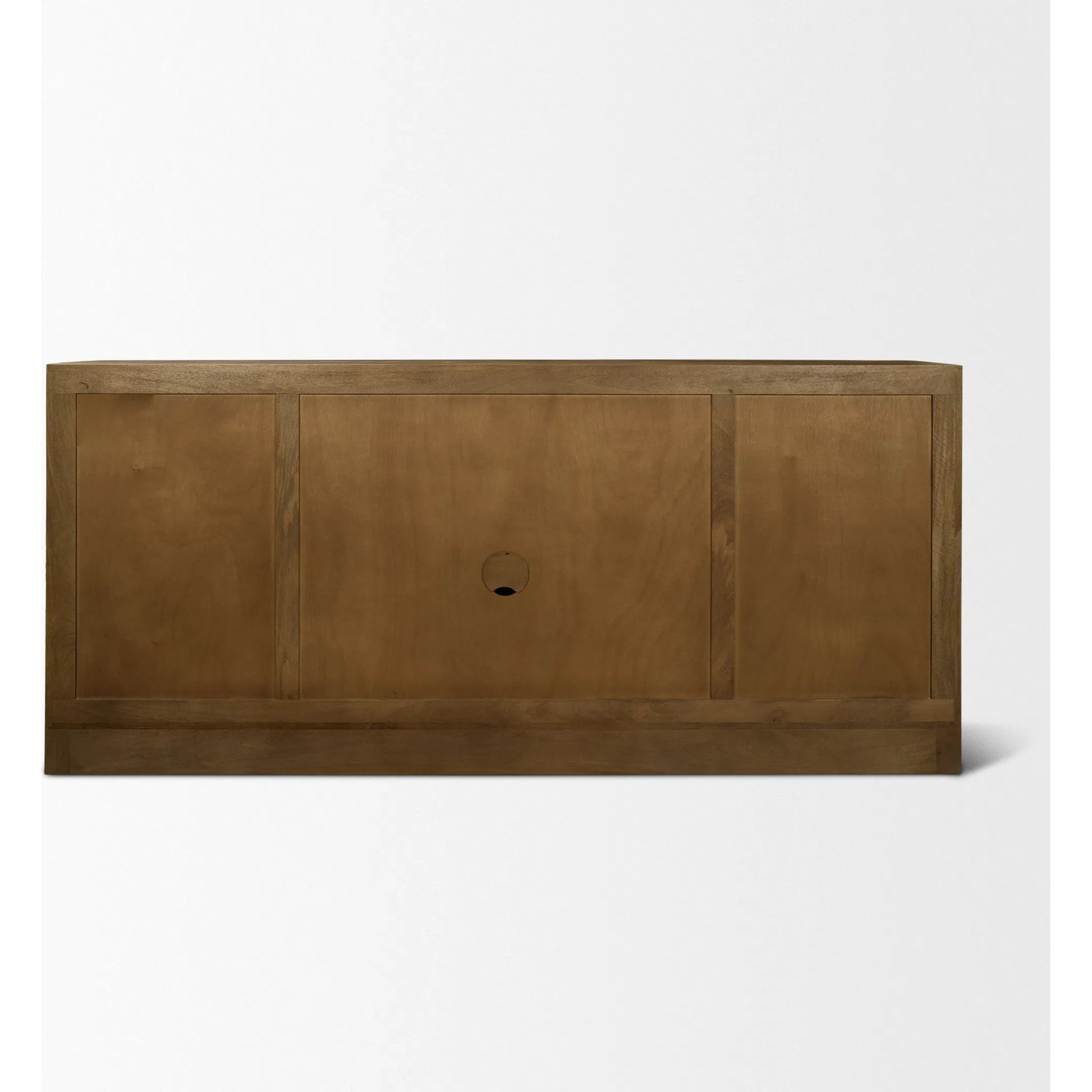 Suri Sideboard by Mercana in light brown. Made from solid wood in a transitional style.