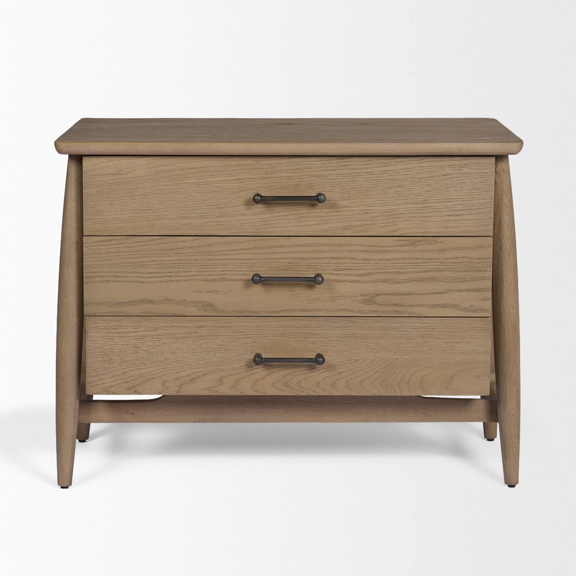 Hollis Nightstand by Mercana in brown. Made from manufactured wood in a unique style.