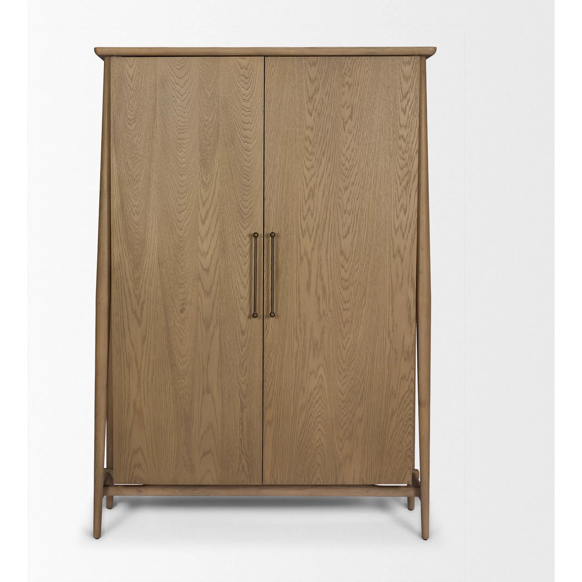 Hollis Curio Cabinet by Mercana in brown. Made from manufactured wood in a unique style.