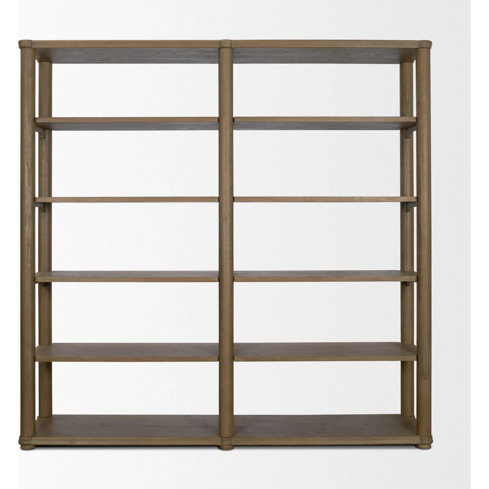 Alden Open Shelving Unit by Mercana in brown. Made from solid wood in a unique style.