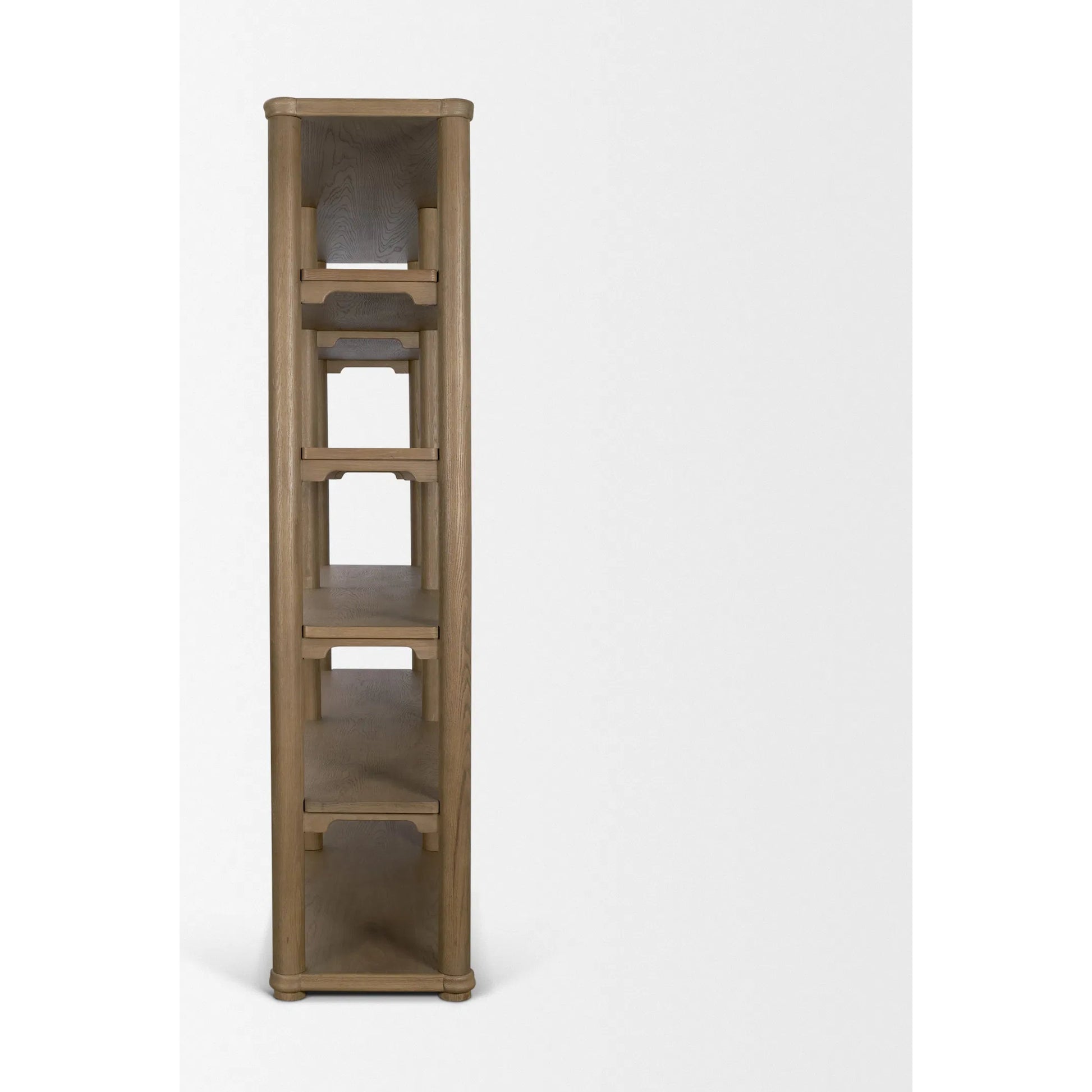 Alden Open Shelving Unit by Mercana in brown. Made from solid wood in a unique style.