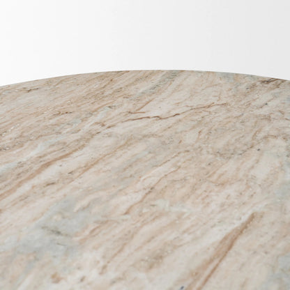 Ravello 42" Dining Table by Mercana in beige. Made from marble in a unique style.