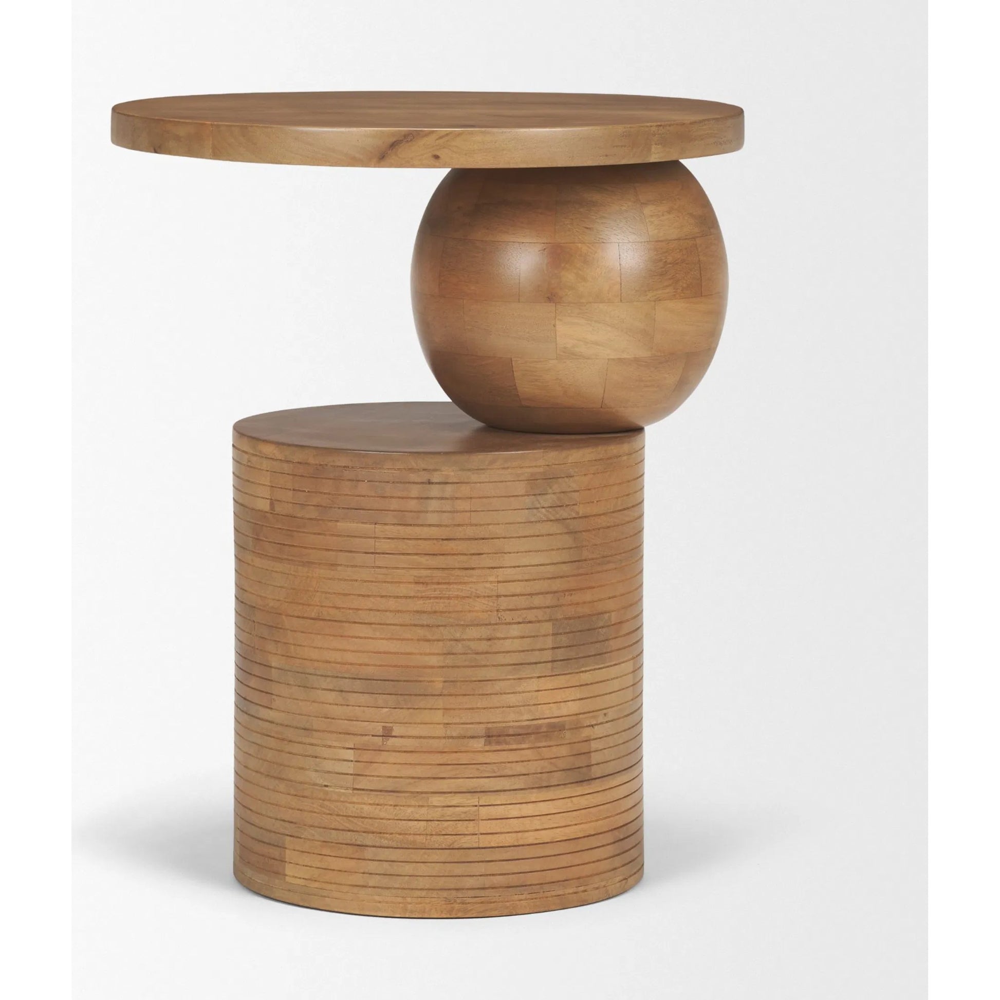 Stack Accent Table by Mercana in light brown. Made from solid wood in a unique style.