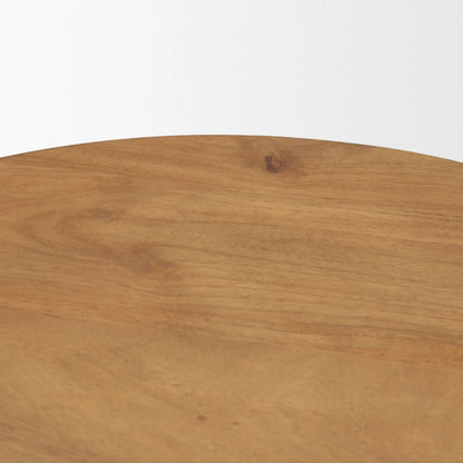 Stack Accent Table by Mercana in light brown. Made from solid wood in a unique style.