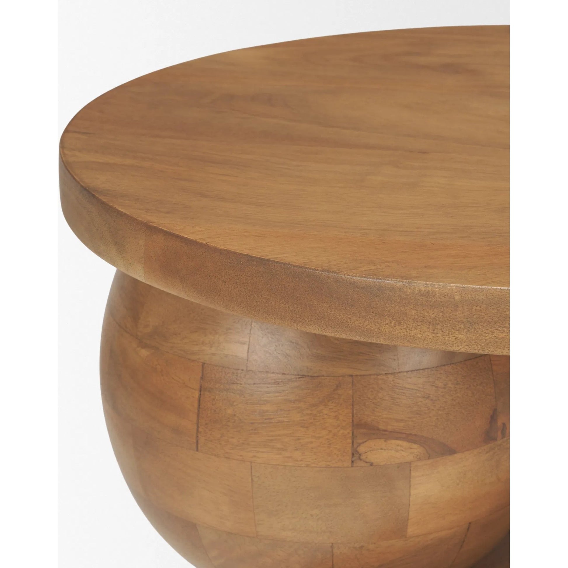 Stack Accent Table by Mercana in light brown. Made from solid wood in a unique style.