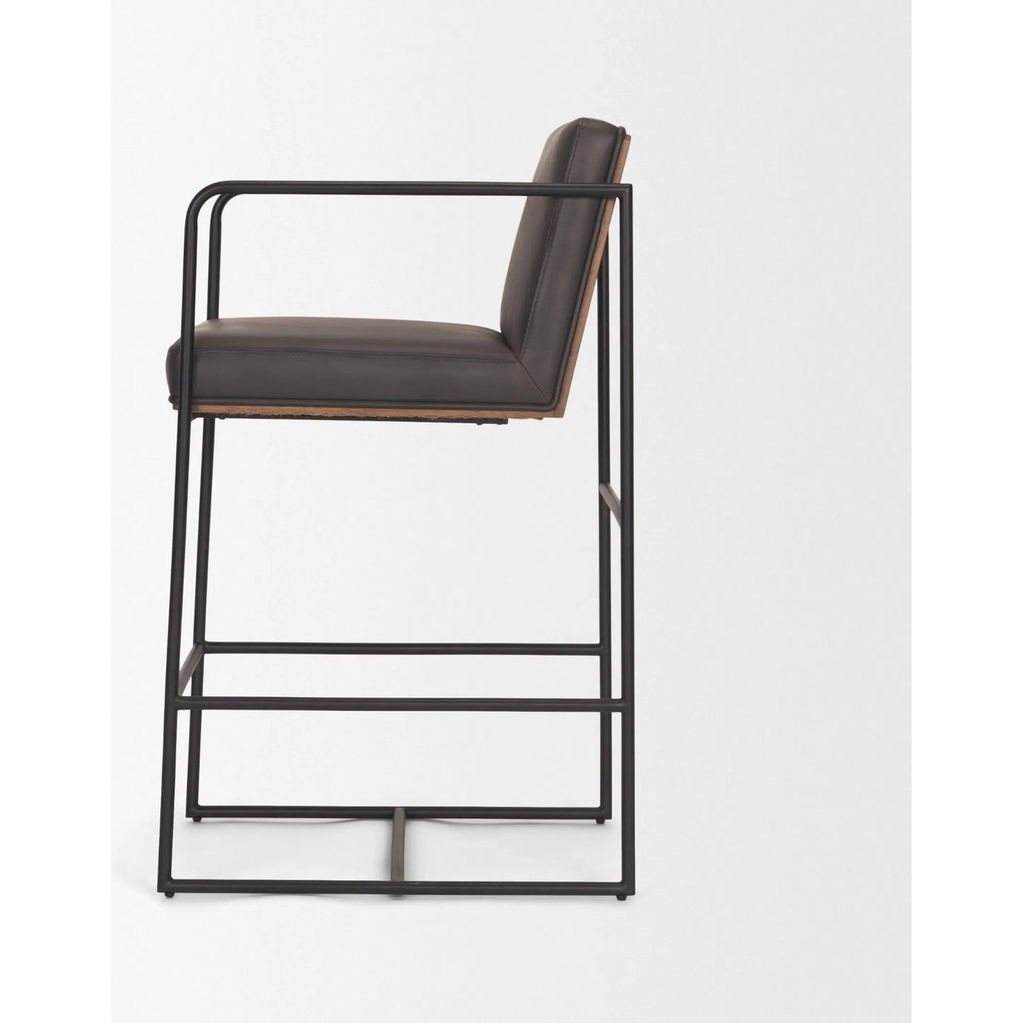 002 SI-2540796 | Additional Silo | Stamford Counter Stool by Mercana in dark brown. Made from metal in a unique style.