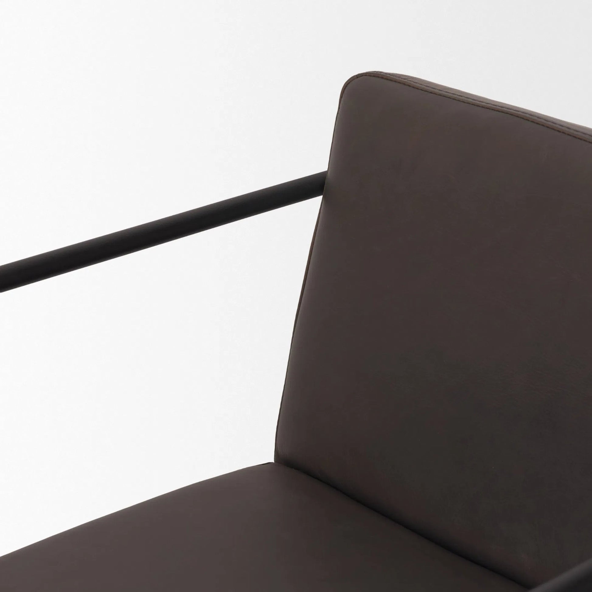 Stamford Counter Stool by Mercana in dark brown. Made from metal in a unique style.