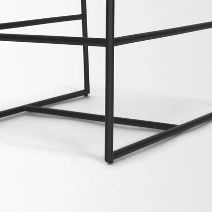 Stamford Counter Stool by Mercana in dark brown. Made from metal in a unique style.