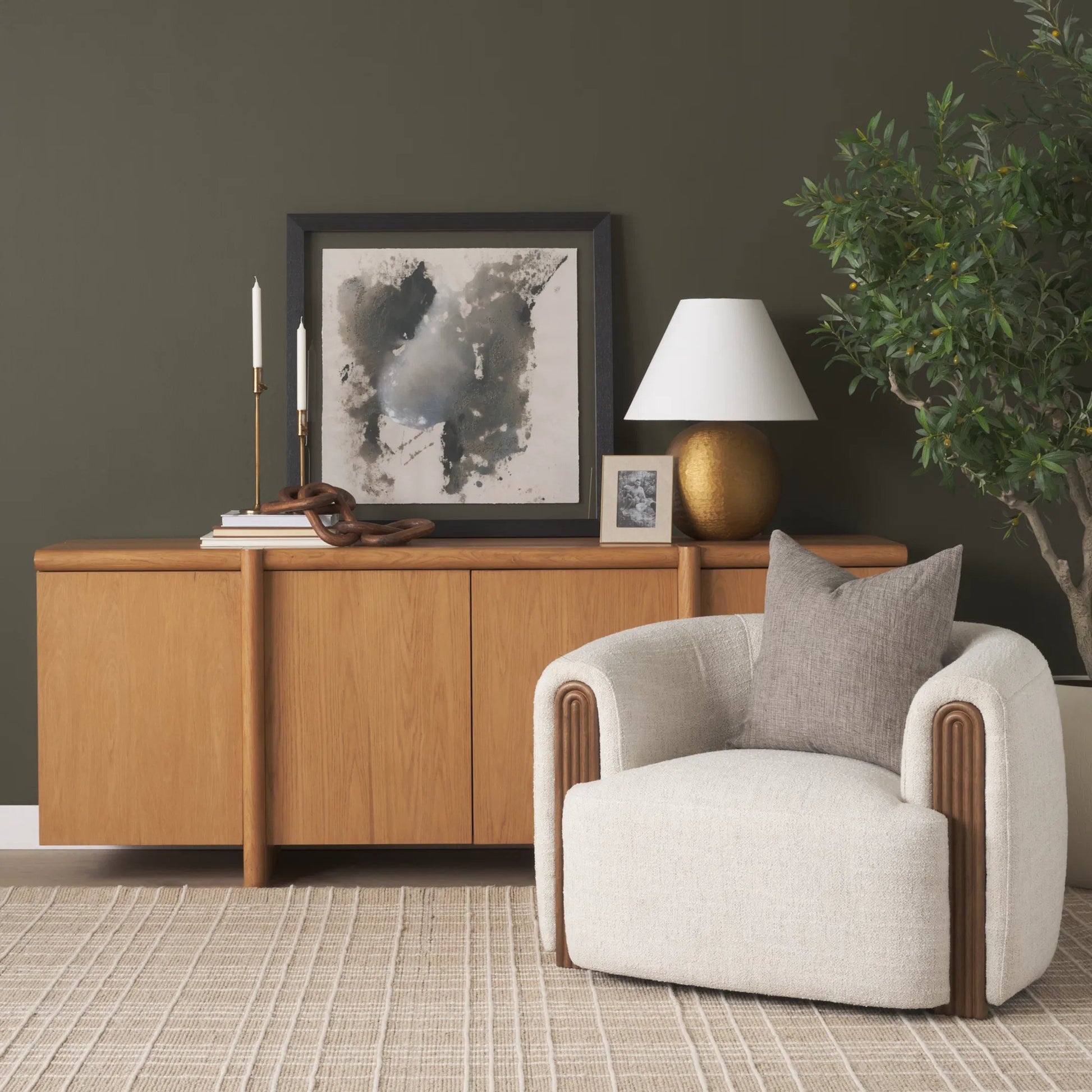 Rowan Sideboard by Mercana. Made from manufactured wood in a modern style.