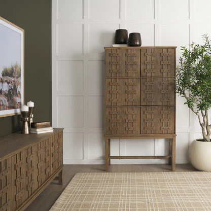 Truss Tall Cabinet by Mercana. Made from solid wood in a unique style.