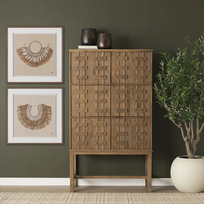 Truss Tall Cabinet by Mercana. Made from solid wood in a unique style.