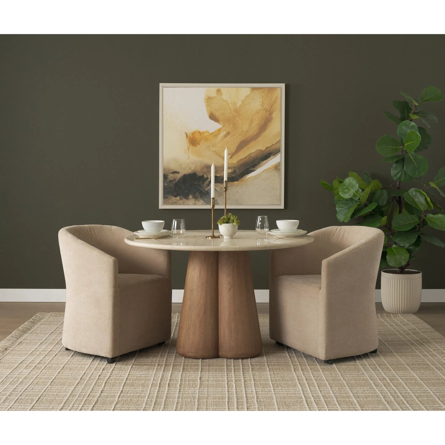 036 SI-2540792 | Lifestyle | Sondra Dining Chair by Mercana. Made from fabric in a unique style.