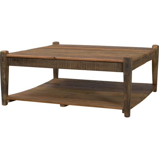 Ashwick Coffee Table by Mercana in dark brown. Made from solid wood in a unique style.
