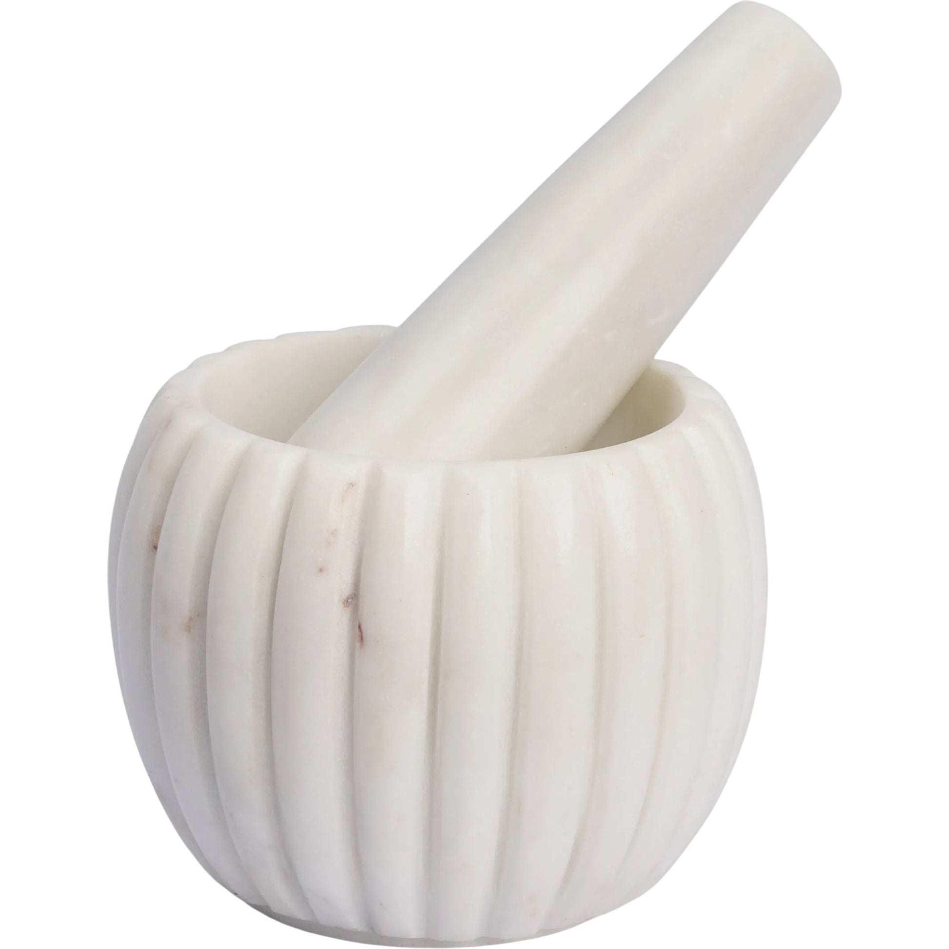 Cava Mortar & Pestle by Mercana in white. Made from marble in a unique style.