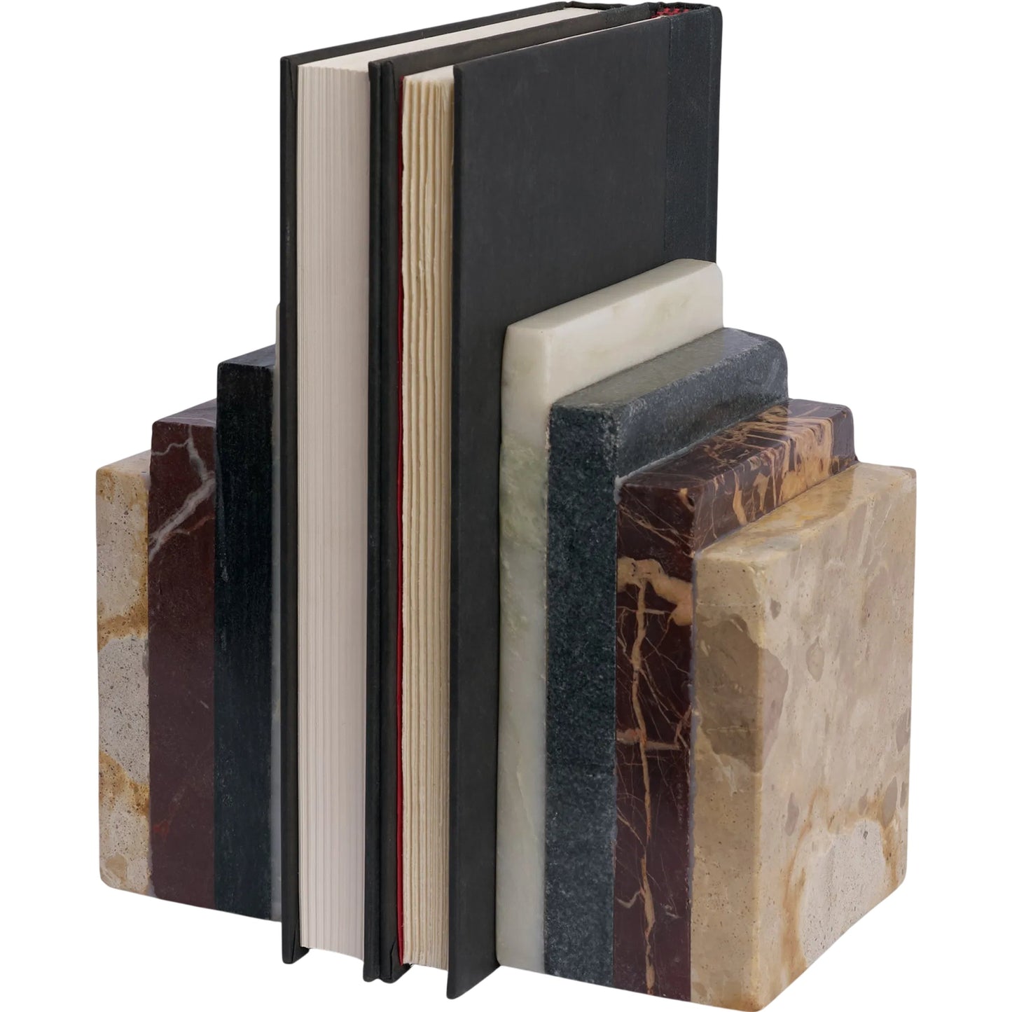 001 SI-2540733 | Primary Silo | Corte Stack Bookends by Mercana in beige. Made from marble in a unique style.