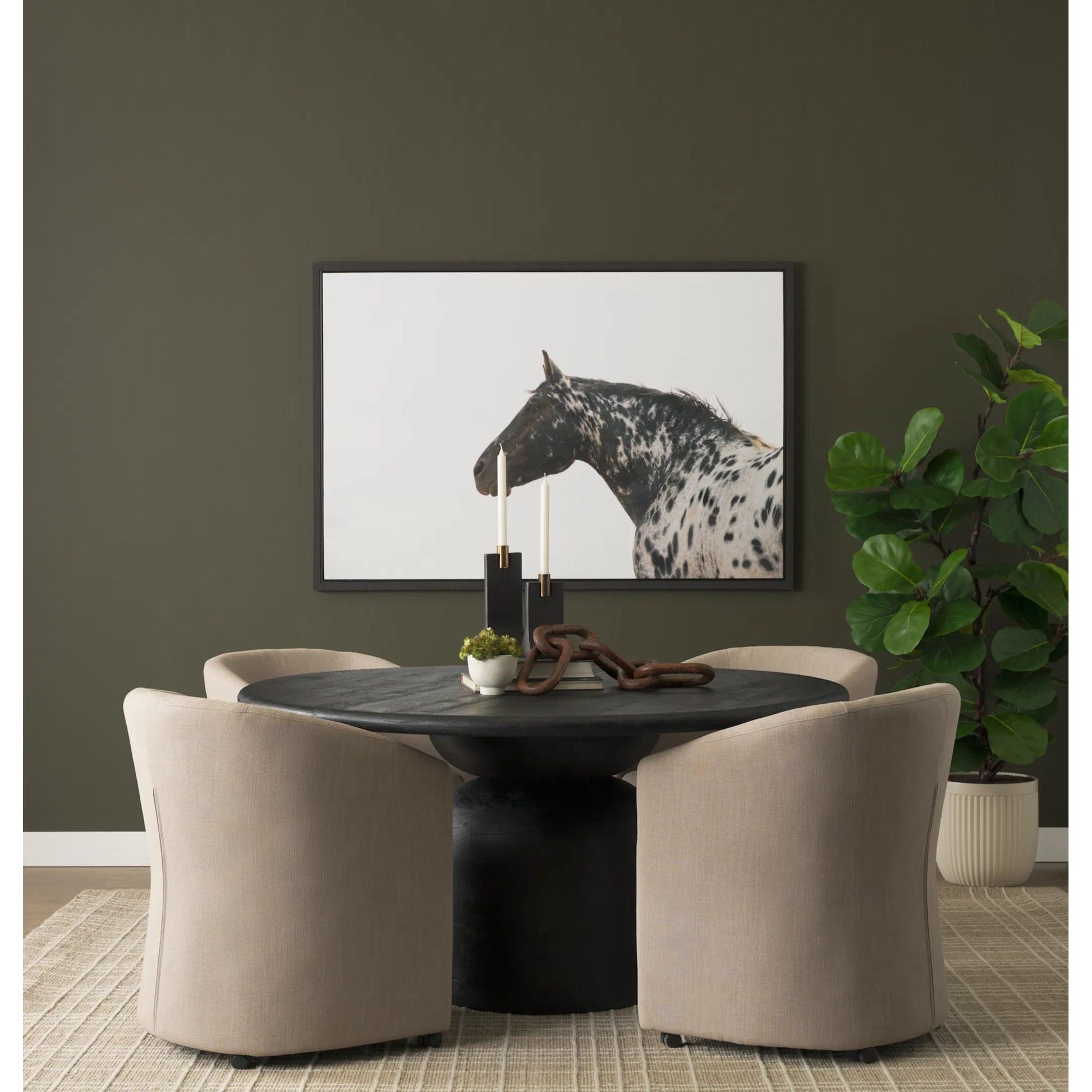 Sondra Dining Chair by Mercana. Made from fabric in a unique style.
