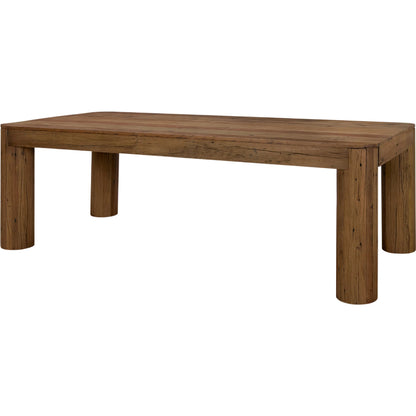 Hewitt 94" Rectangular Dining Table by Mercana in brown. Made from reclaimed wood in a unique style.