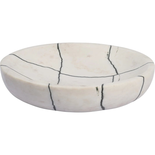 Sintessi Decorative Bowl by Mercana in white. Made from marble in a unique style.