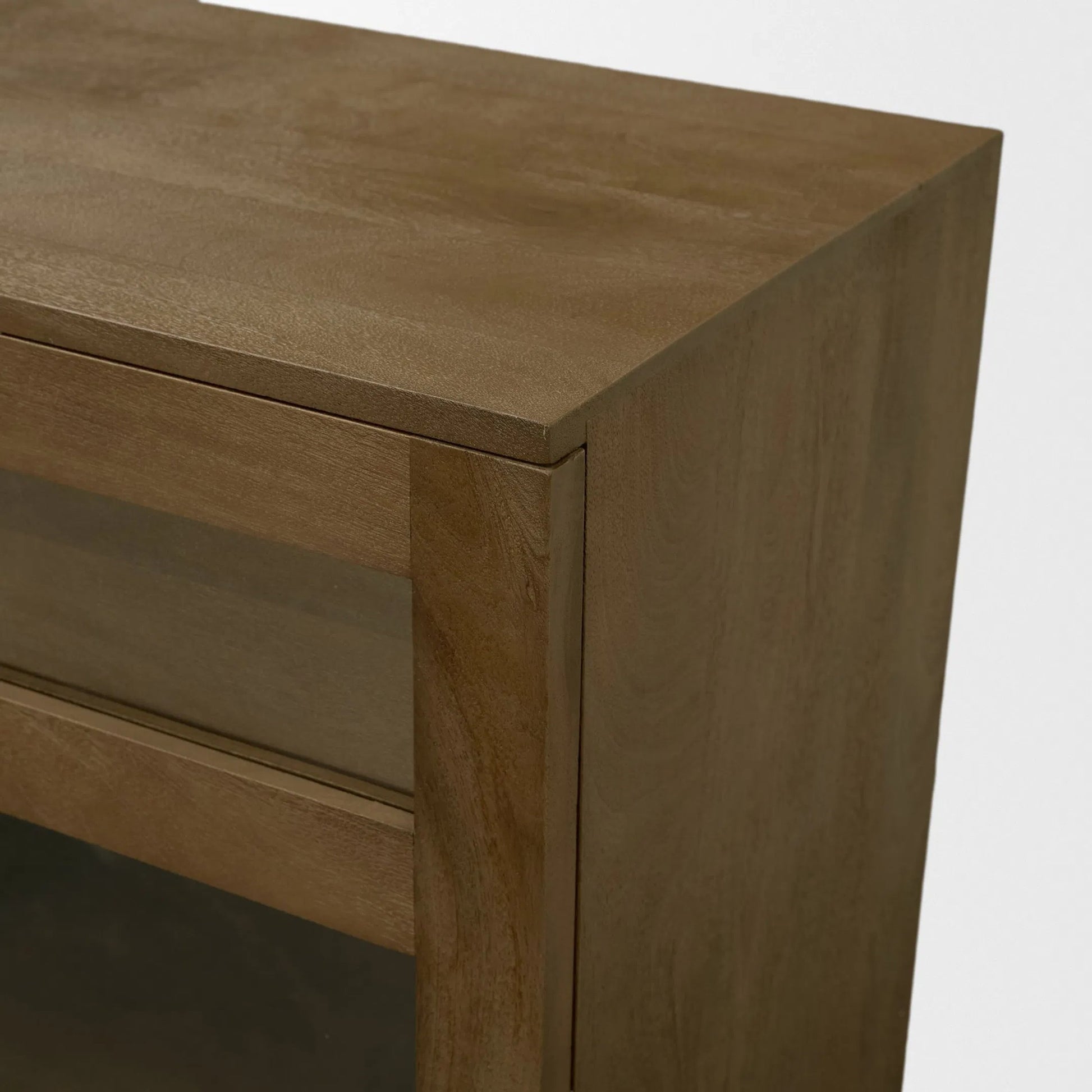 Suri Sideboard by Mercana in light brown. Made from solid wood in a transitional style.