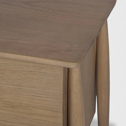 Hollis Nightstand by Mercana in brown. Made from manufactured wood in a unique style.
