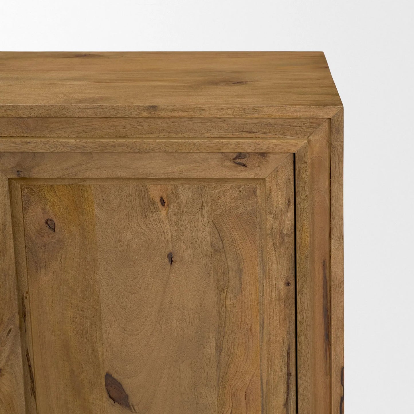 008 SI-2540770 | Closeup | Notts Sideboard by Mercana in brown. Made from solid wood in a unique style.