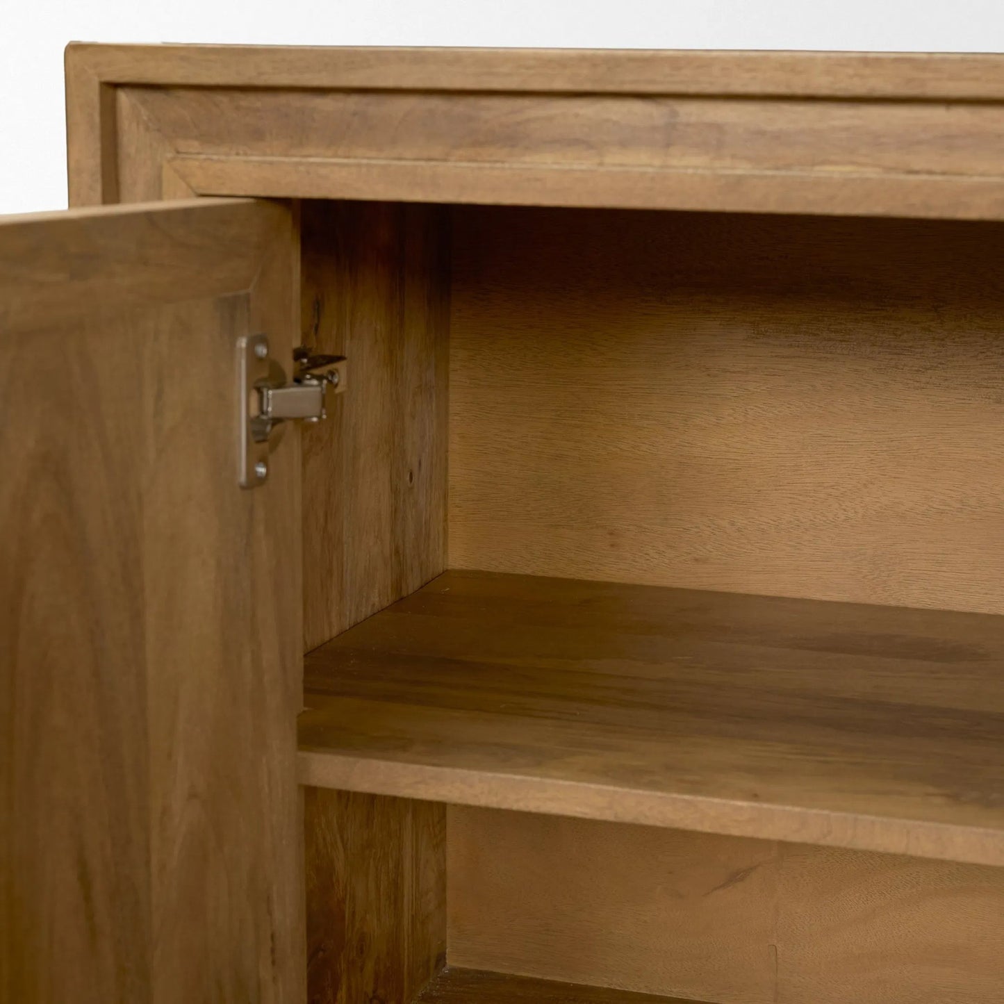 010 SI-2540770 | Closeup | Notts Sideboard by Mercana in brown. Made from solid wood in a unique style.