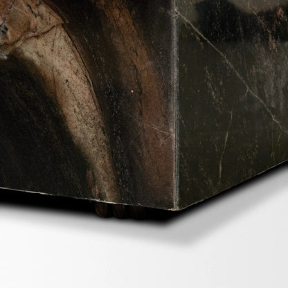 Quadra Coffee Table by Mercana in black. Made from marble in a unique style.