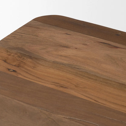 Dunmore Side Table by Mercana in brown. Made from solid wood in a unique style.