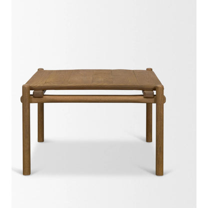 Riven Side Table by Mercana in brown. Made from solid wood in a unique style.