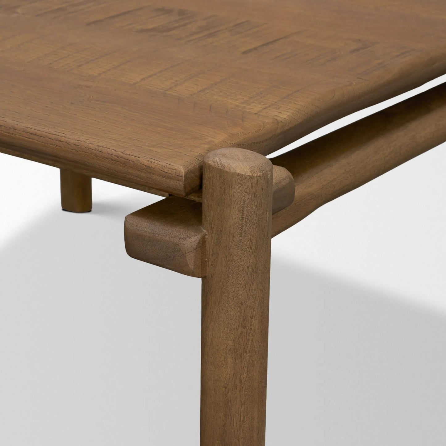 005 SI-2540779 | Closeup | Riven Side Table by Mercana in brown. Made from solid wood in a unique style.