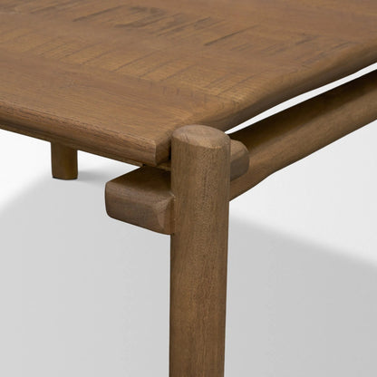 Riven Side Table by Mercana in brown. Made from solid wood in a unique style.