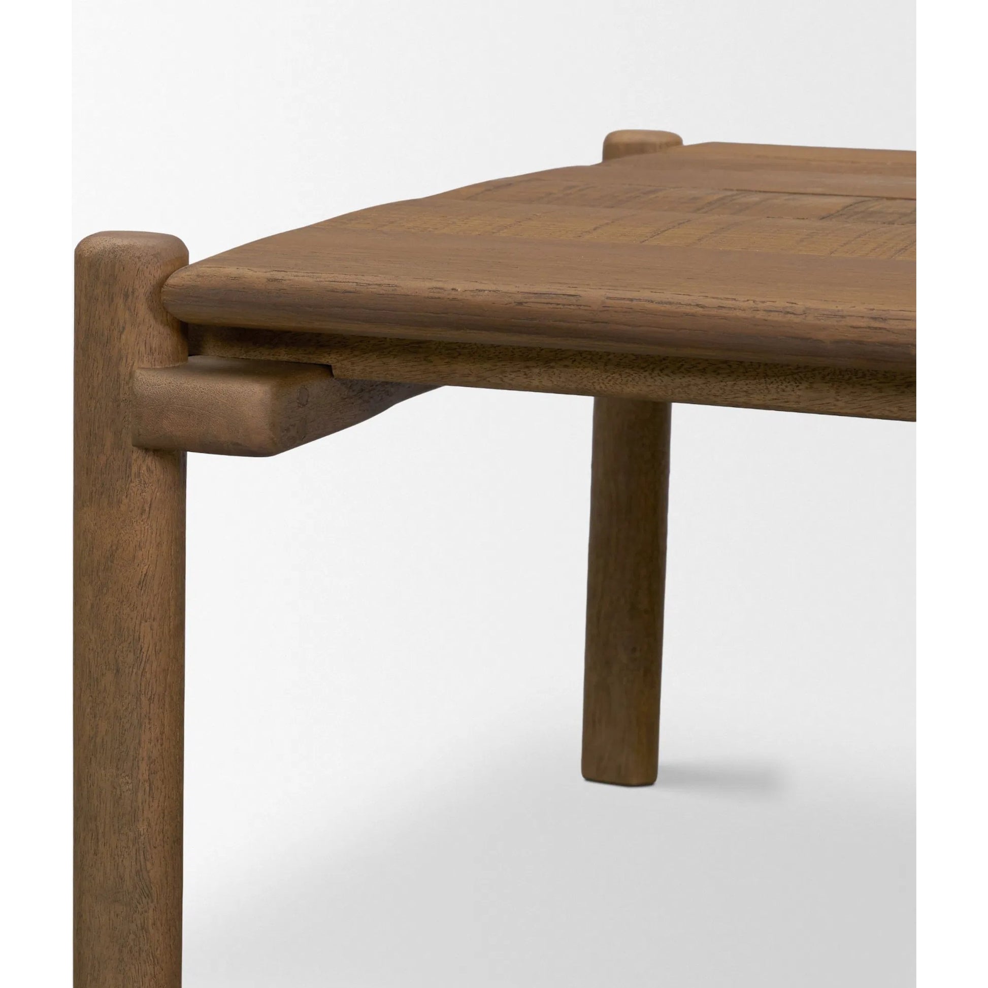 Riven Side Table by Mercana in brown. Made from solid wood in a unique style.