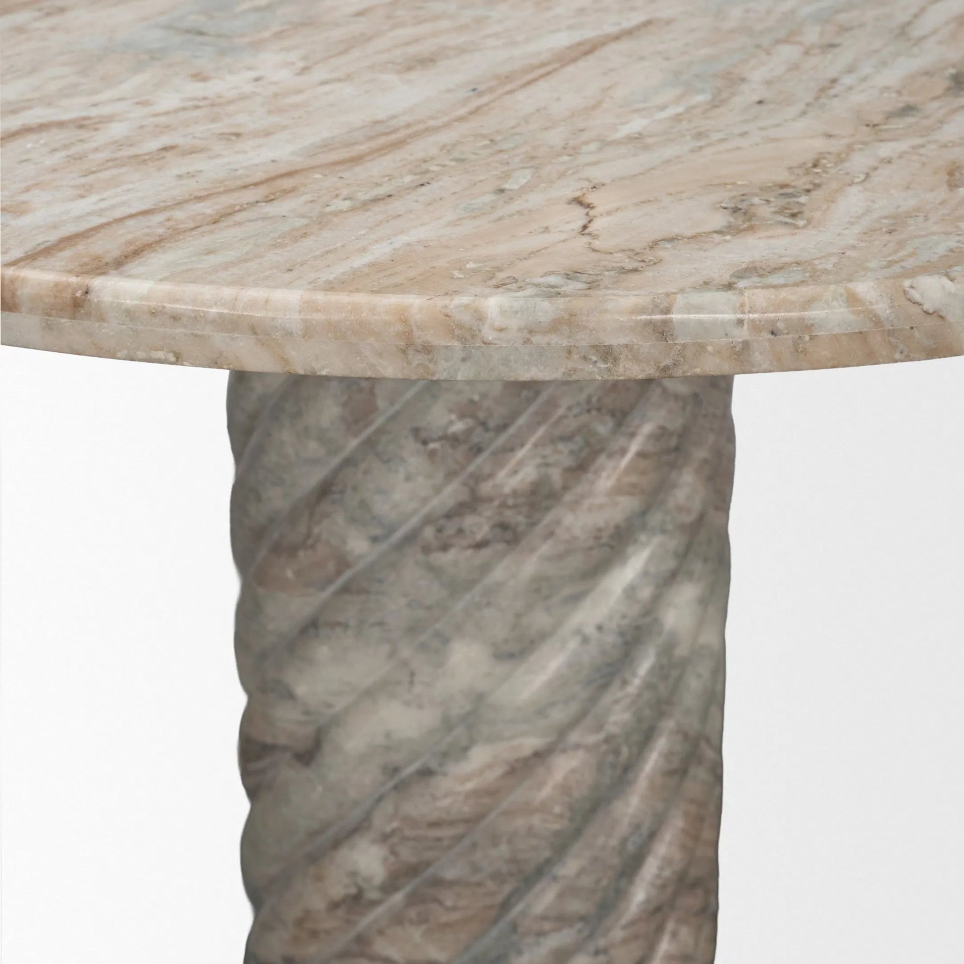 Ravello 42" Dining Table by Mercana in beige. Made from marble in a unique style.