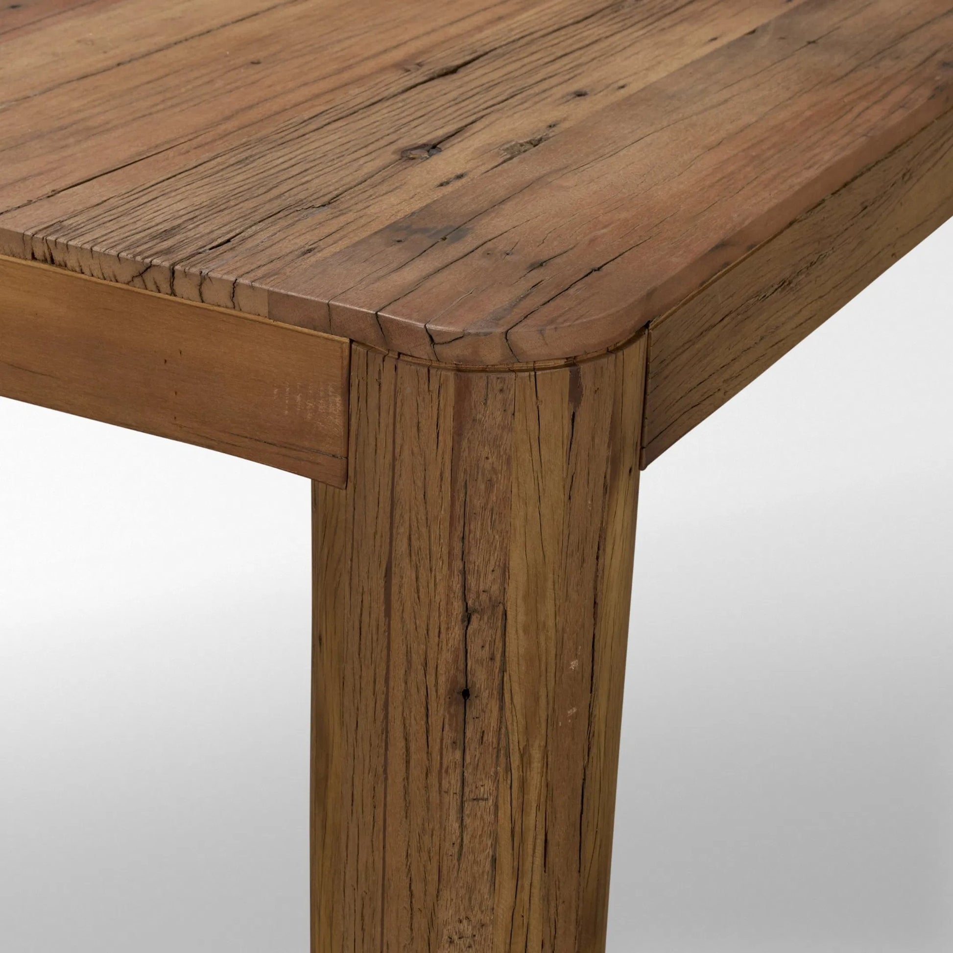 Hewitt 94" Rectangular Dining Table by Mercana in brown. Made from reclaimed wood in a unique style.