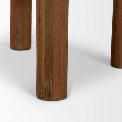 Hewitt Side Table by Mercana in brown. Made from reclaimed wood in a unique style.