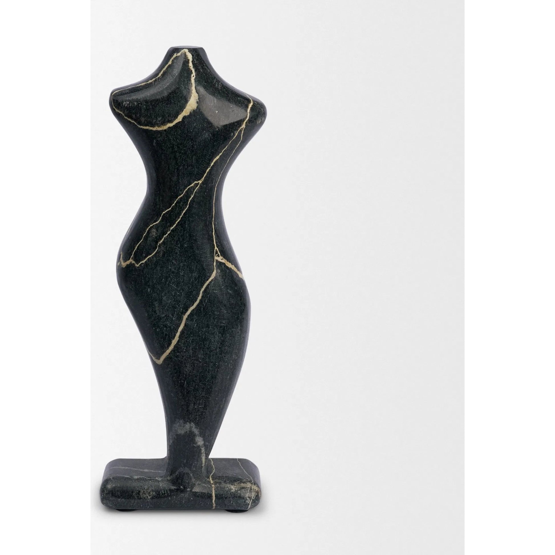 Contour Decorative Object by Mercana in black. Made from marble in a unique style.