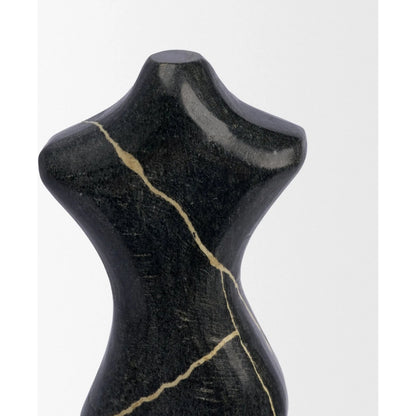 Contour Decorative Object by Mercana in black. Made from marble in a unique style.