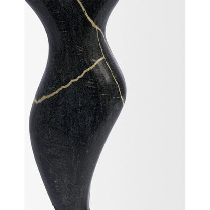 Contour Decorative Object by Mercana in black. Made from marble in a unique style.