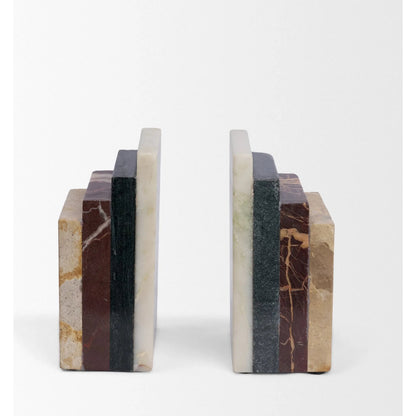 Corte Stack Bookends by Mercana in beige. Made from marble in a unique style.