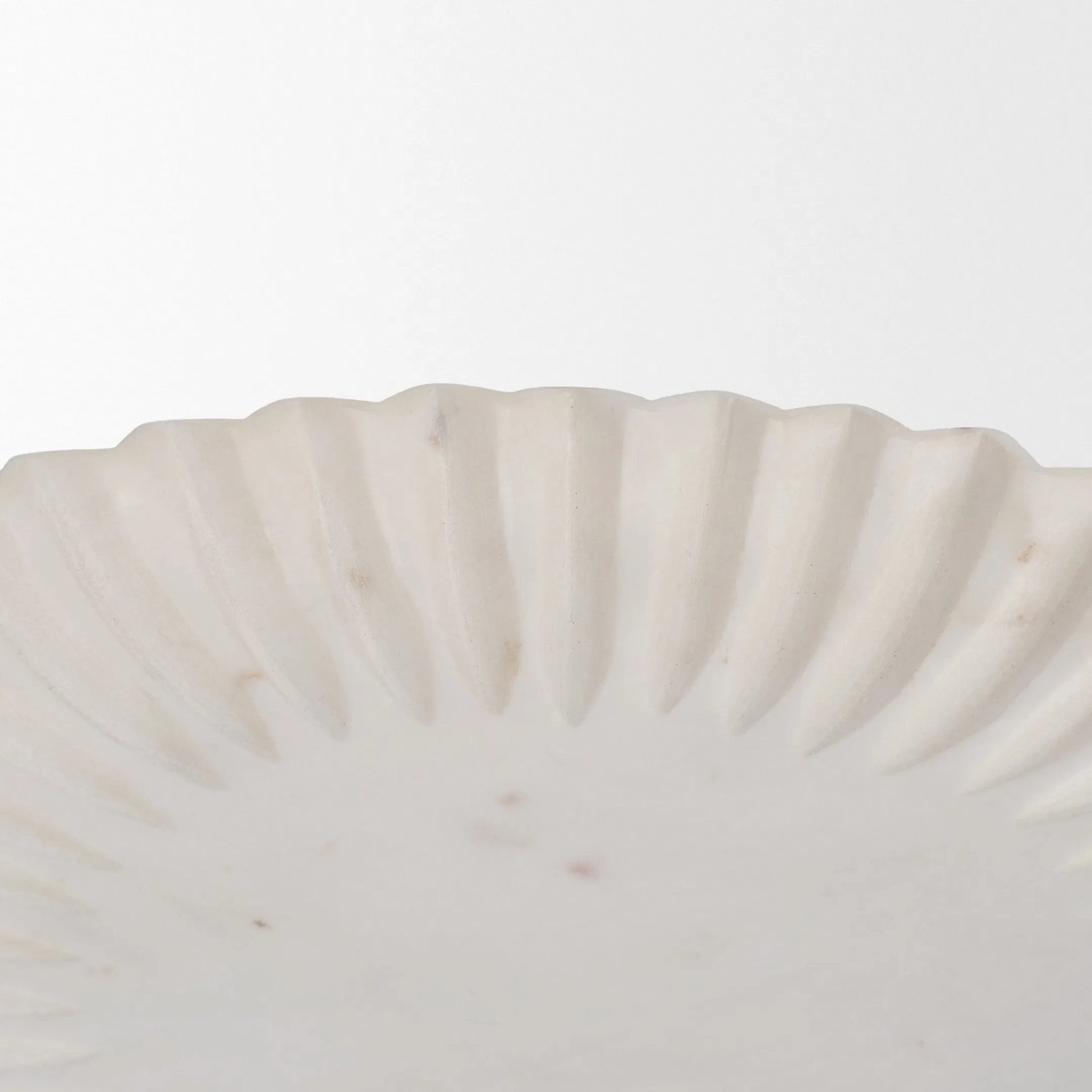 Fiora Decorative Bowl by Mercana in white. Made from marble in a unique style.